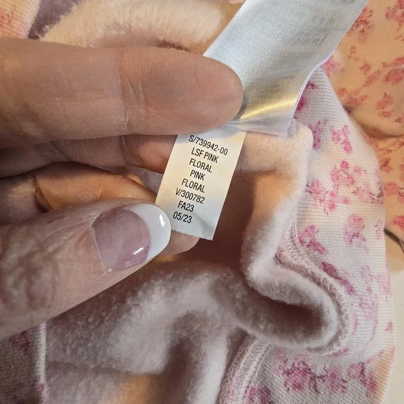 Gap x LoveShackFancy Floral Hoodie Girls MED Pink Cotton Boho Cottagecore - Picture 6 of 9